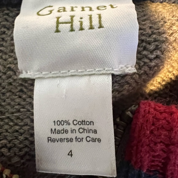 Garnet Hill boys cotton zip up sweater used - Picture 3 of 3